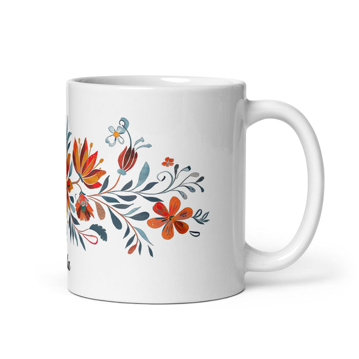 Berta Exclusive Name Art Piece Home Office Work Coffee Mug Mexican Spanish Pride Gift Cup One-Of-A-Kind Calligraphy White Glossy Mug | B6 Mexicada 11 oz