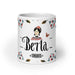 Berta Exclusive Name Art Piece Home Office Work Coffee Mug Mexican Spanish Pride Gift Cup One-Of-A-Kind Calligraphy White Glossy Mug | B8 Mexicada