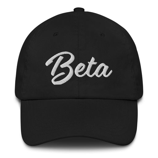 Beta Embroidered Dad Hat | Courage, Leadership, Loyalty, Vision, Greek Letter Symbol | B5 Mexicada
