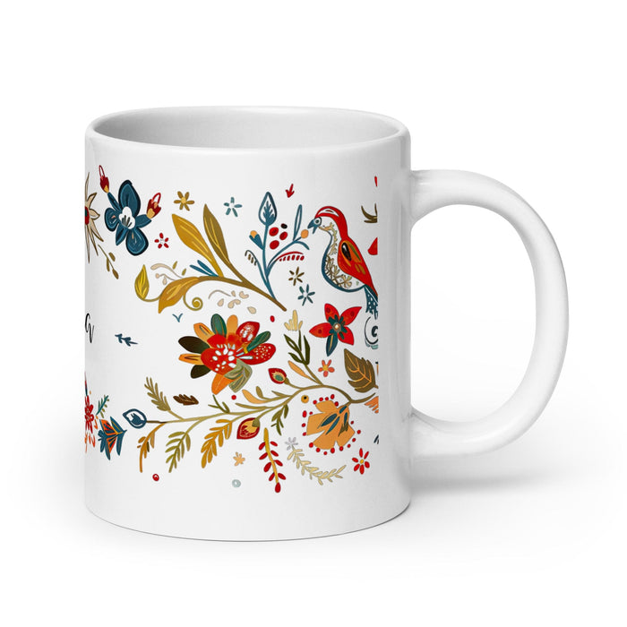 Bianca Exclusive Name Art Piece Home Office Work Coffee Mug Mexican Spanish Pride Gift Cup One-Of-A-Kind Calligraphy White Glossy Mug | B16 Mexicada 20 oz