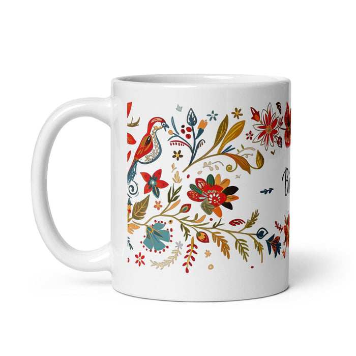 Bianca Exclusive Name Art Piece Home Office Work Coffee Mug Mexican Spanish Pride Gift Cup One-Of-A-Kind Calligraphy White Glossy Mug | B16 Mexicada