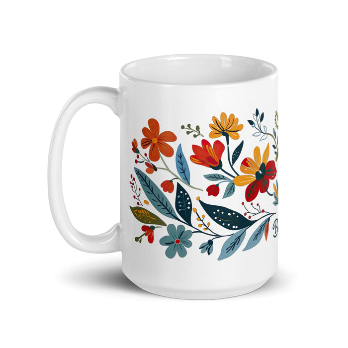 Bianca Exclusive Name Art Piece Home Office Work Coffee Mug Mexican Spanish Pride Gift Cup One-Of-A-Kind Calligraphy White Glossy Mug | B18 Mexicada