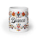 Bianca Exclusive Name Art Piece Home Office Work Coffee Mug Mexican Spanish Pride Gift Cup One-Of-A-Kind Calligraphy White Glossy Mug | B23 Mexicada