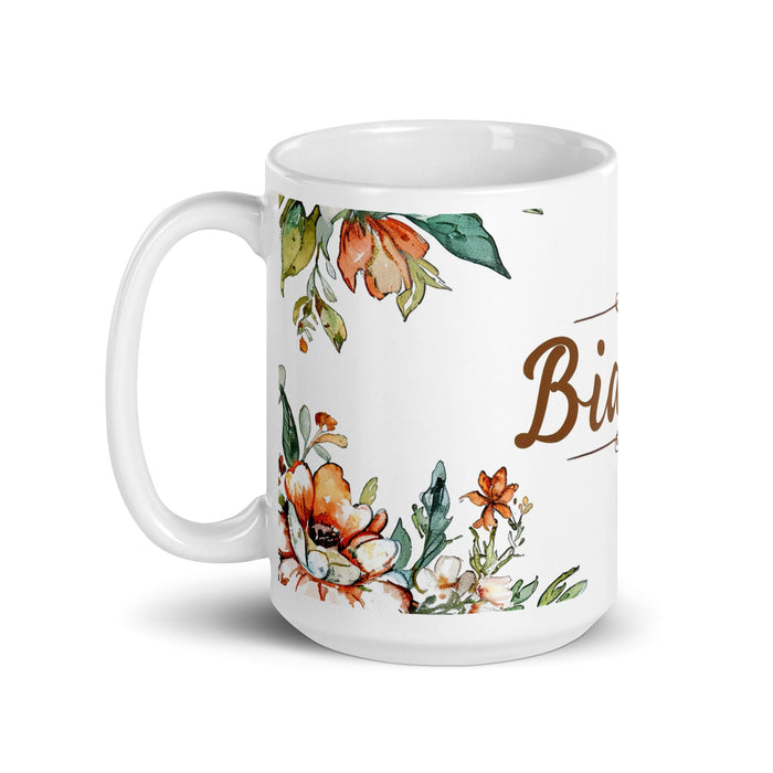 Bianca Exclusive Name Art Piece Home Office Work Coffee Mug Mexican Spanish Pride Gift Cup One-Of-A-Kind Calligraphy White Glossy Mug | B24 Mexicada