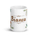 Bianca Exclusive Name Art Piece Home Office Work Coffee Mug Mexican Spanish Pride Gift Cup One-Of-A-Kind Calligraphy White Glossy Mug | B24 Mexicada