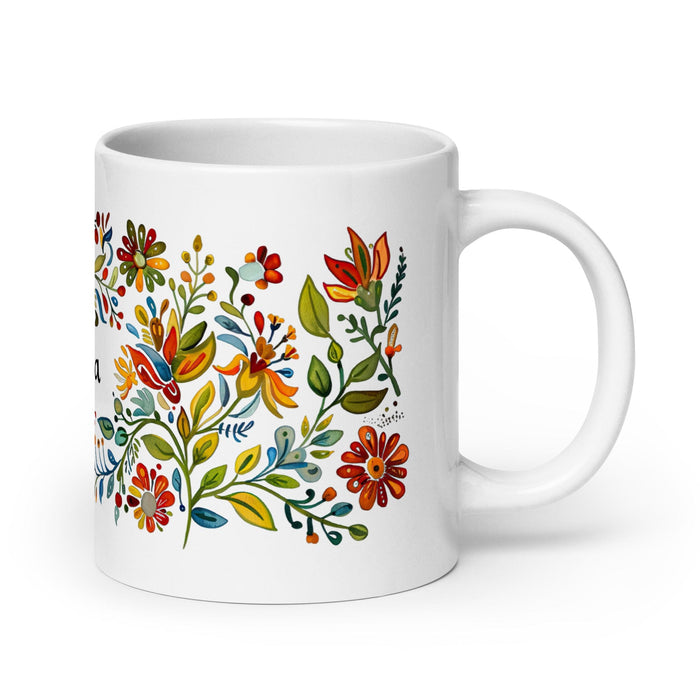 Bianca Exclusive Name Art Piece Home Office Work Coffee Mug Mexican Spanish Pride Gift Cup One-Of-A-Kind Calligraphy White Glossy Mug | B5 Mexicada 20 oz