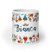 Bianca Exclusive Name Art Piece Home Office Work Coffee Mug Mexican Spanish Pride Gift Cup One-Of-A-Kind Calligraphy White Glossy Mug | B6 Mexicada