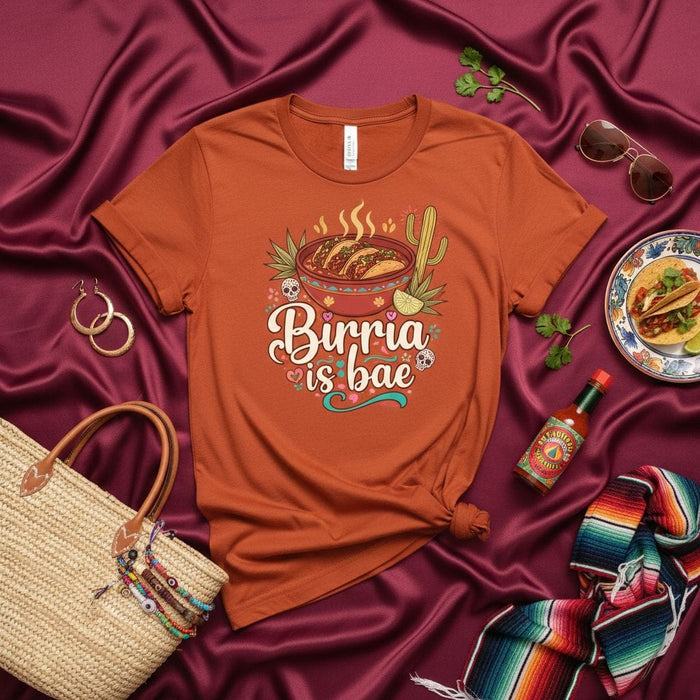 Birria is Bae T-Shirt, Funny Birria Lover Tee, Mexican Food Shirt, Taco Tuesday Gift, Birria De Chivo Jalisco Style, Cute Foodie Graphic Tee, Unisex Birria is Love Casual Top Mexicada