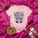 Born to Bailar, Forced to Work T-Shirt, Funny Mexican Folklorico Dancer Tee, Latina Apparel, Folk Dance Gift, Dia de los Muertos Style Top, Cute Pink Unisex Shirt with Spanish Quote, Sarcastic Work Saying Mexicada