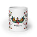 Brandon Exclusive Name Art Piece Home Office Work Coffee Mug Mexican Spanish Pride Gift Cup One-Of-A-Kind Calligraphy White Glossy Mug | B10 Mexicada