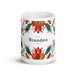 Brandon Exclusive Name Art Piece Home Office Work Coffee Mug Mexican Spanish Pride Gift Cup One-Of-A-Kind Calligraphy White Glossy Mug | B15 Mexicada