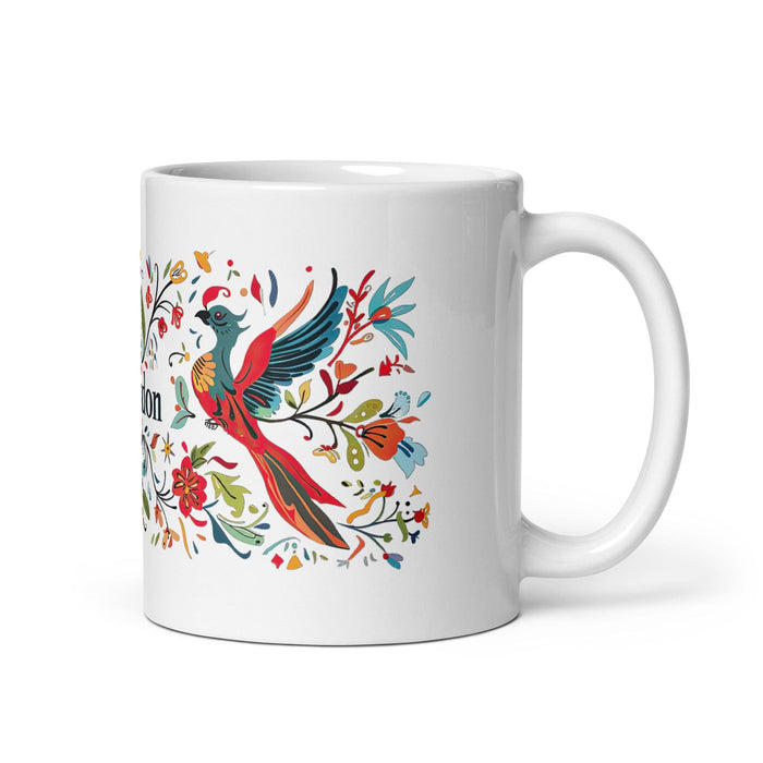 Brandon Exclusive Name Art Piece Home Office Work Coffee Mug Mexican Spanish Pride Gift Cup One-Of-A-Kind Calligraphy White Glossy Mug | B18 Mexicada 11 oz