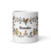 Braulio Exclusive Name Art Piece Home Office Work Coffee Mug Mexican Spanish Pride Gift Cup One-Of-A-Kind Calligraphy White Glossy Mug | B15 Mexicada