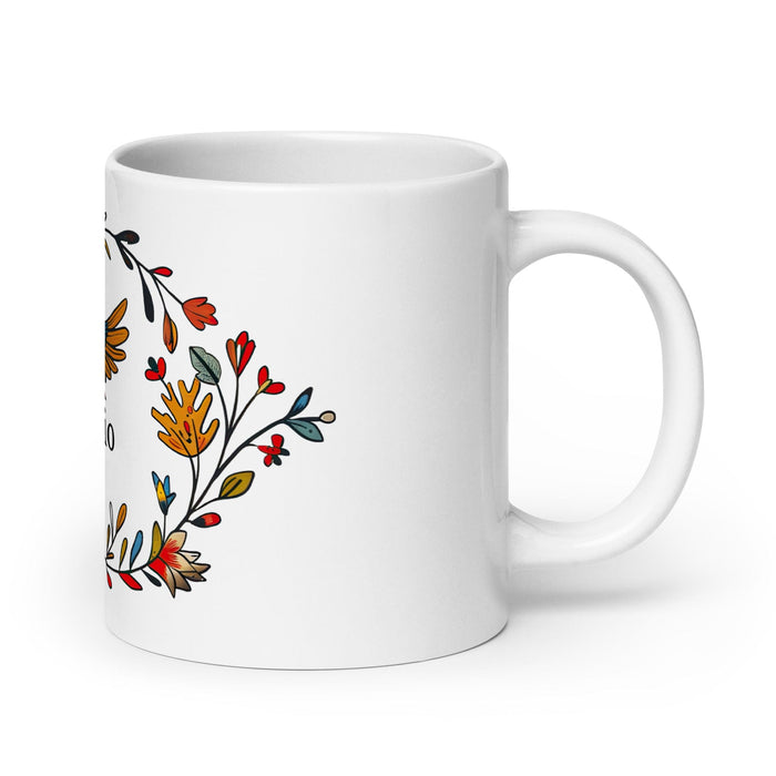 Braulio Exclusive Name Art Piece Home Office Work Coffee Mug Mexican Spanish Pride Gift Cup One-Of-A-Kind Calligraphy White Glossy Mug | B16 Mexicada 20 oz