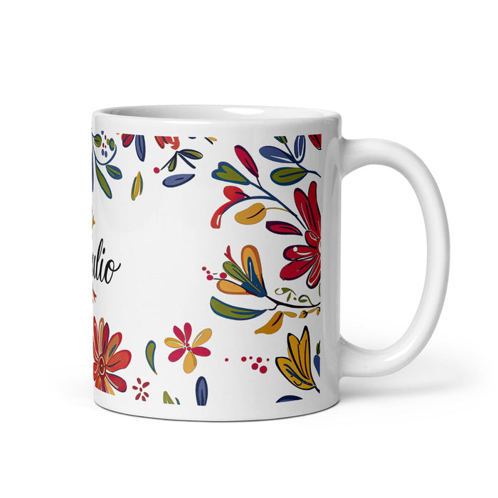 Braulio Exclusive Name Art Piece Home Office Work Coffee Mug Mexican Spanish Pride Gift Cup One-Of-A-Kind Calligraphy White Glossy Mug | B17 Mexicada 11 oz