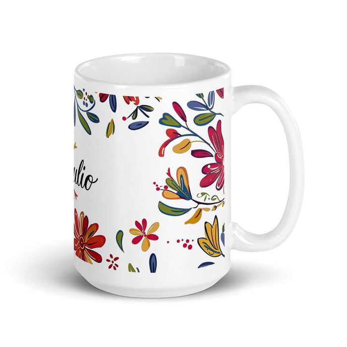 Braulio Exclusive Name Art Piece Home Office Work Coffee Mug Mexican Spanish Pride Gift Cup One-Of-A-Kind Calligraphy White Glossy Mug | B17 Mexicada 15 oz