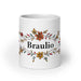 Braulio Exclusive Name Art Piece Home Office Work Coffee Mug Mexican Spanish Pride Gift Cup One-Of-A-Kind Calligraphy White Glossy Mug | B29 Mexicada