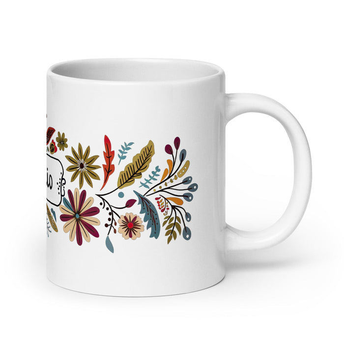 Braulio Exclusive Name Art Piece Home Office Work Coffee Mug Mexican Spanish Pride Gift Cup One-Of-A-Kind Calligraphy White Glossy Mug | B3 Mexicada 20 oz