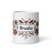 Braulio Exclusive Name Art Piece Home Office Work Coffee Mug Mexican Spanish Pride Gift Cup One-Of-A-Kind Calligraphy White Glossy Mug | B3 Mexicada