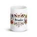 Braulio Exclusive Name Art Piece Home Office Work Coffee Mug Mexican Spanish Pride Gift Cup One-Of-A-Kind Calligraphy White Glossy Mug | B3 Mexicada