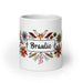 Braulio Exclusive Name Art Piece Home Office Work Coffee Mug Mexican Spanish Pride Gift Cup One-Of-A-Kind Calligraphy White Glossy Mug | B3 Mexicada