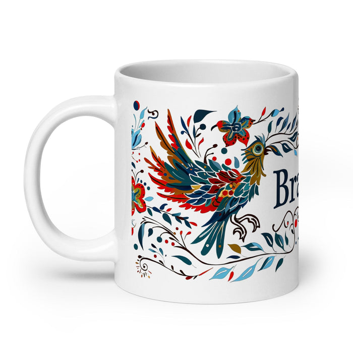 Braulio Exclusive Name Art Piece Home Office Work Coffee Mug Mexican Spanish Pride Gift Cup One-Of-A-Kind Calligraphy White Glossy Mug | B30 Mexicada