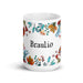 Braulio Exclusive Name Art Piece Home Office Work Coffee Mug Mexican Spanish Pride Gift Cup One-Of-A-Kind Calligraphy White Glossy Mug | B31 Mexicada