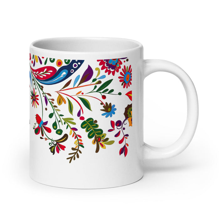 Braxton Exclusive Name Art Piece Home Office Work Coffee Mug Mexican Spanish Pride Gift Cup One-Of-A-Kind Calligraphy White Glossy Mug | B10 Mexicada 20 oz