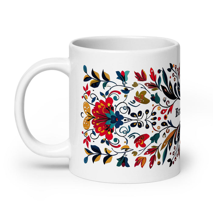 Braxton Exclusive Name Art Piece Home Office Work Coffee Mug Mexican Spanish Pride Gift Cup One-Of-A-Kind Calligraphy White Glossy Mug | B15 Mexicada