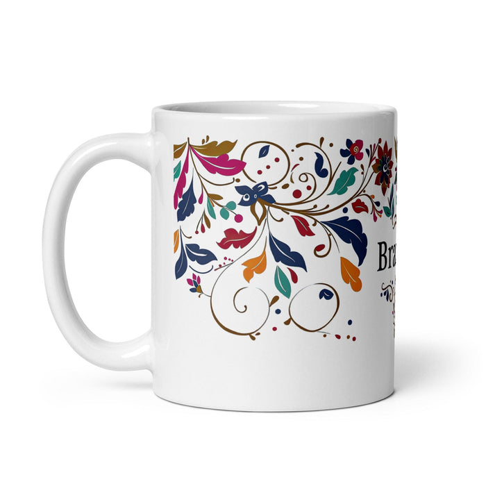 Braxton Exclusive Name Art Piece Home Office Work Coffee Mug Mexican Spanish Pride Gift Cup One-Of-A-Kind Calligraphy White Glossy Mug | B17 Mexicada