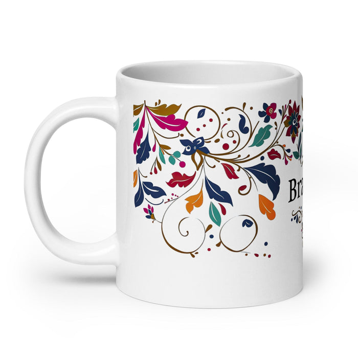 Braxton Exclusive Name Art Piece Home Office Work Coffee Mug Mexican Spanish Pride Gift Cup One-Of-A-Kind Calligraphy White Glossy Mug | B17 Mexicada