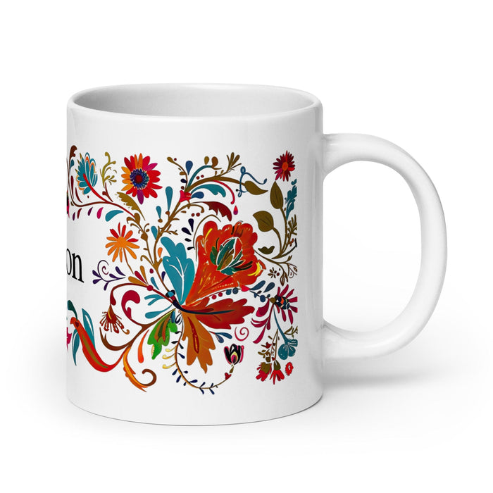 Braxton Exclusive Name Art Piece Home Office Work Coffee Mug Mexican Spanish Pride Gift Cup One-Of-A-Kind Calligraphy White Glossy Mug | B20 Mexicada 20 oz