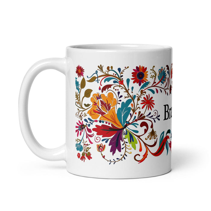 Braxton Exclusive Name Art Piece Home Office Work Coffee Mug Mexican Spanish Pride Gift Cup One-Of-A-Kind Calligraphy White Glossy Mug | B20 Mexicada