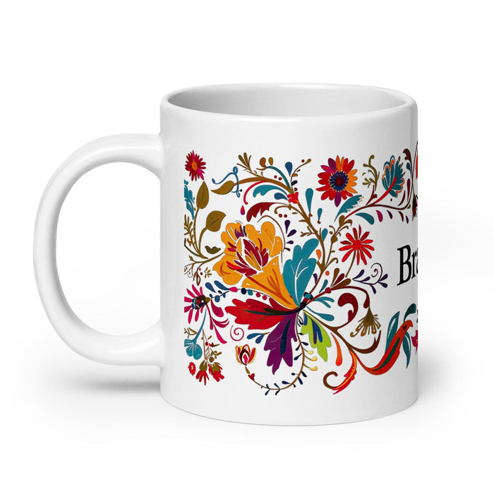 Braxton Exclusive Name Art Piece Home Office Work Coffee Mug Mexican Spanish Pride Gift Cup One-Of-A-Kind Calligraphy White Glossy Mug | B20 Mexicada