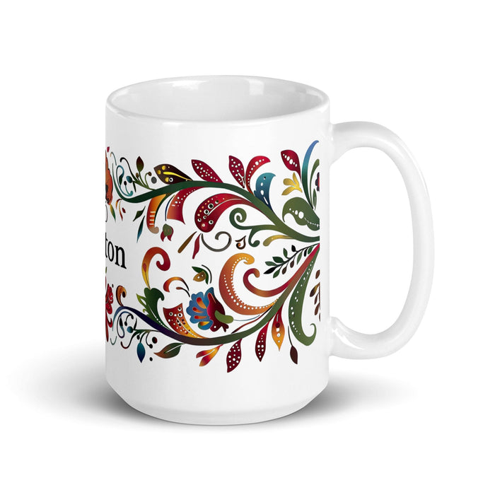 Braxton Exclusive Name Art Piece Home Office Work Coffee Mug Mexican Spanish Pride Gift Cup One-Of-A-Kind Calligraphy White Glossy Mug | B22 Mexicada 15 oz