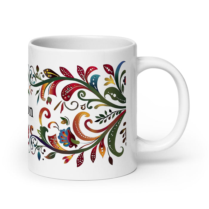 Braxton Exclusive Name Art Piece Home Office Work Coffee Mug Mexican Spanish Pride Gift Cup One-Of-A-Kind Calligraphy White Glossy Mug | B22 Mexicada 20 oz