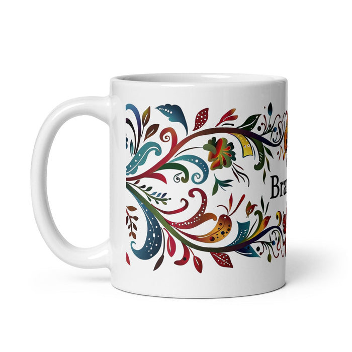 Braxton Exclusive Name Art Piece Home Office Work Coffee Mug Mexican Spanish Pride Gift Cup One-Of-A-Kind Calligraphy White Glossy Mug | B22 Mexicada