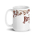 Braxton Exclusive Name Art Piece Home Office Work Coffee Mug Mexican Spanish Pride Gift Cup One-Of-A-Kind Calligraphy White Glossy Mug | B26 Mexicada