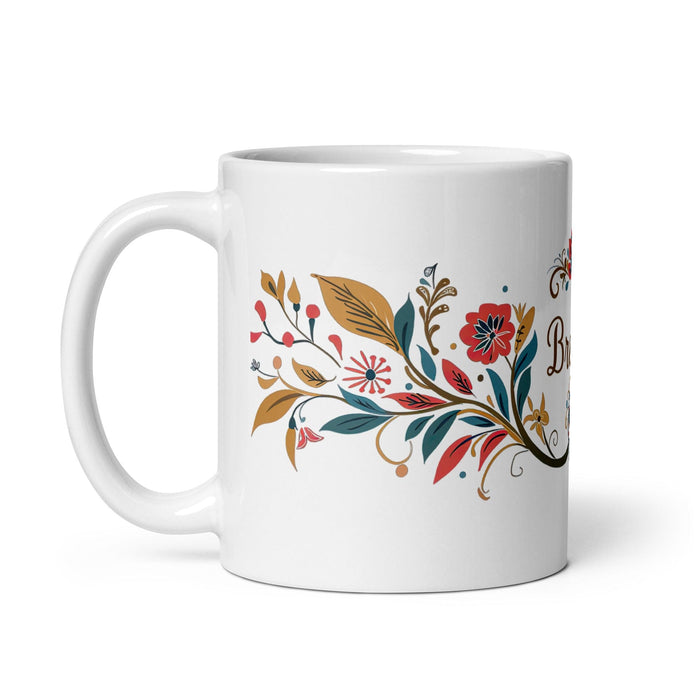 Brenda Exclusive Name Art Piece Home Office Work Coffee Mug Mexican Spanish Pride Gift Cup One-Of-A-Kind Calligraphy White Glossy Mug | B13 Mexicada