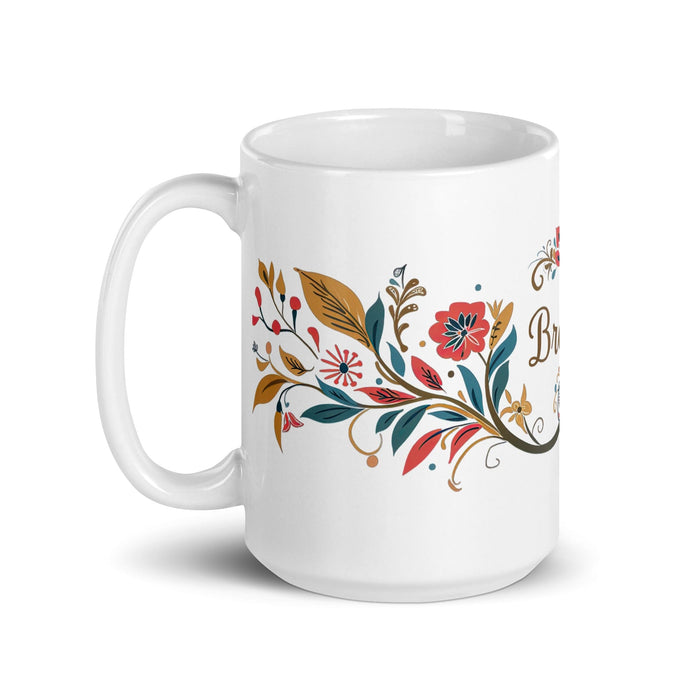 Brenda Exclusive Name Art Piece Home Office Work Coffee Mug Mexican Spanish Pride Gift Cup One-Of-A-Kind Calligraphy White Glossy Mug | B13 Mexicada