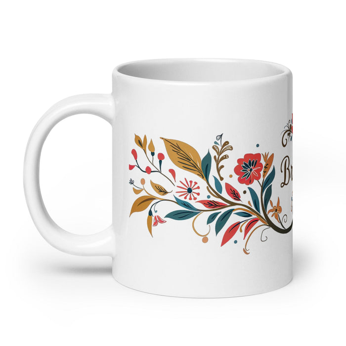 Brenda Exclusive Name Art Piece Home Office Work Coffee Mug Mexican Spanish Pride Gift Cup One-Of-A-Kind Calligraphy White Glossy Mug | B13 Mexicada