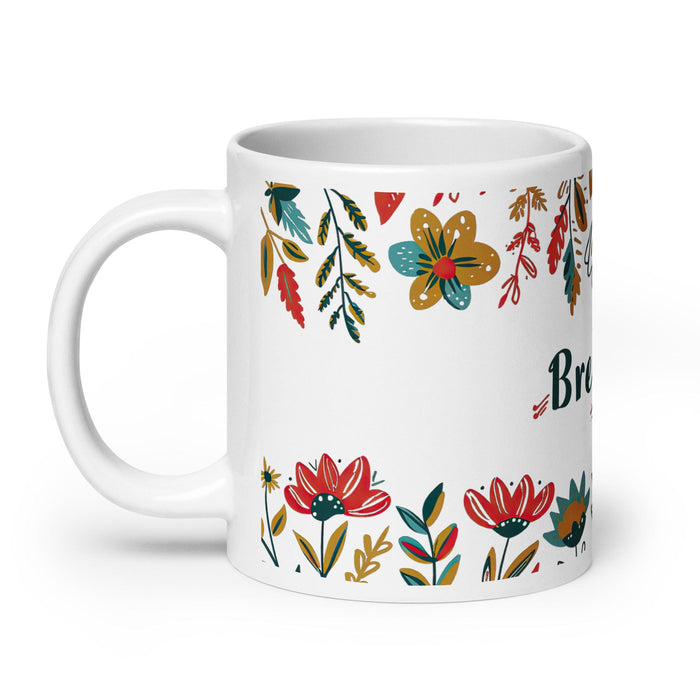 Brenda Exclusive Name Art Piece Home Office Work Coffee Mug Mexican Spanish Pride Gift Cup One-Of-A-Kind Calligraphy White Glossy Mug | B14 Mexicada