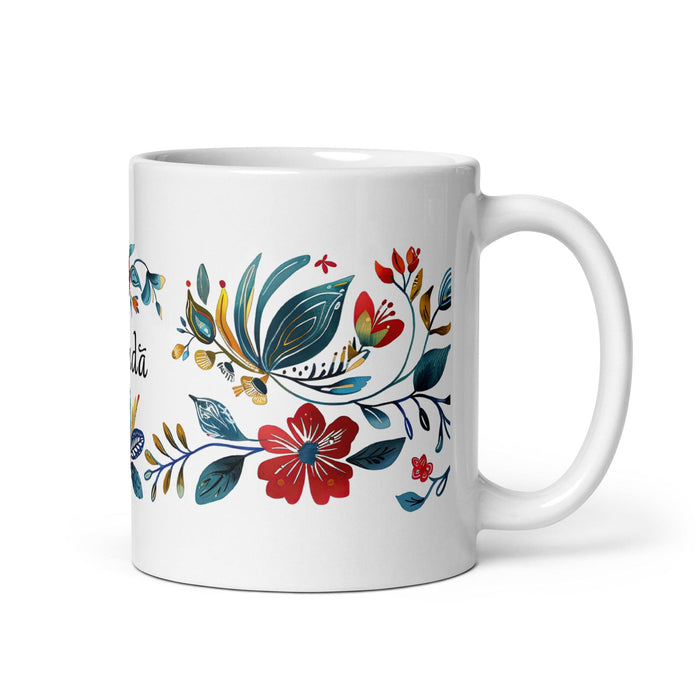 Brenda Exclusive Name Art Piece Home Office Work Coffee Mug Mexican Spanish Pride Gift Cup One-Of-A-Kind Calligraphy White Glossy Mug | B15 Mexicada 11 oz