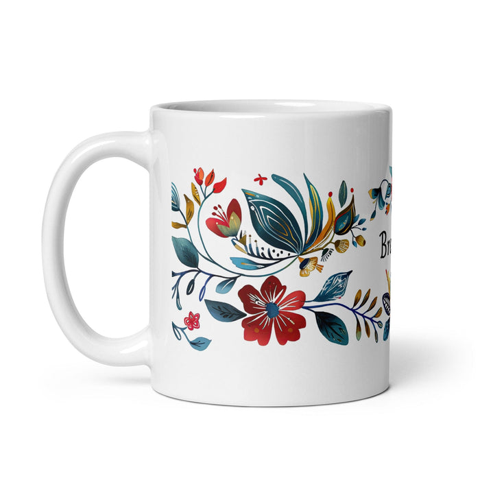 Brenda Exclusive Name Art Piece Home Office Work Coffee Mug Mexican Spanish Pride Gift Cup One-Of-A-Kind Calligraphy White Glossy Mug | B15 Mexicada