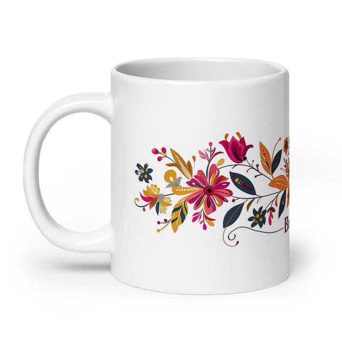 Brenda Exclusive Name Art Piece Home Office Work Coffee Mug Mexican Spanish Pride Gift Cup One-Of-A-Kind Calligraphy White Glossy Mug | B18 Mexicada