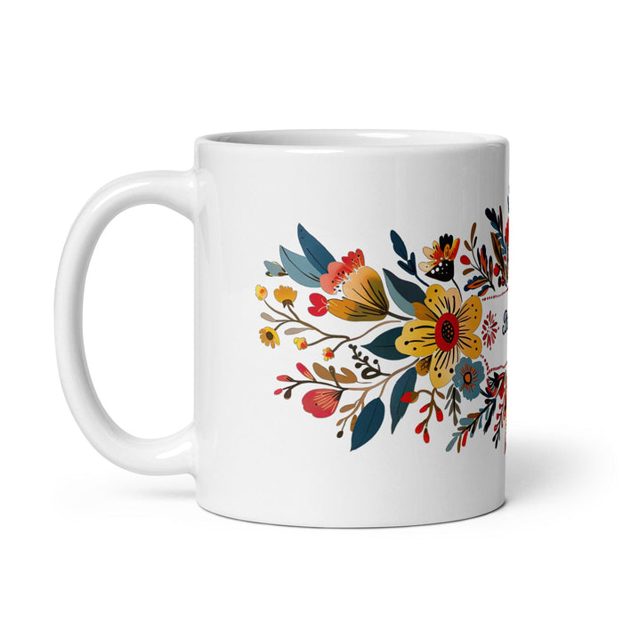 Brenda Exclusive Name Art Piece Home Office Work Coffee Mug Mexican Spanish Pride Gift Cup One-Of-A-Kind Calligraphy White Glossy Mug | B19 Mexicada