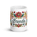 Brenda Exclusive Name Art Piece Home Office Work Coffee Mug Mexican Spanish Pride Gift Cup One-Of-A-Kind Calligraphy White Glossy Mug | B2 Mexicada