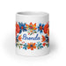 Brenda Exclusive Name Art Piece Home Office Work Coffee Mug Mexican Spanish Pride Gift Cup One-Of-A-Kind Calligraphy White Glossy Mug | B20 Mexicada