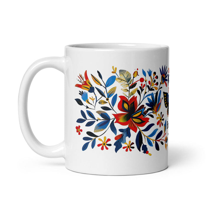 Brenda Exclusive Name Art Piece Home Office Work Coffee Mug Mexican Spanish Pride Gift Cup One-Of-A-Kind Calligraphy White Glossy Mug | B21 Mexicada