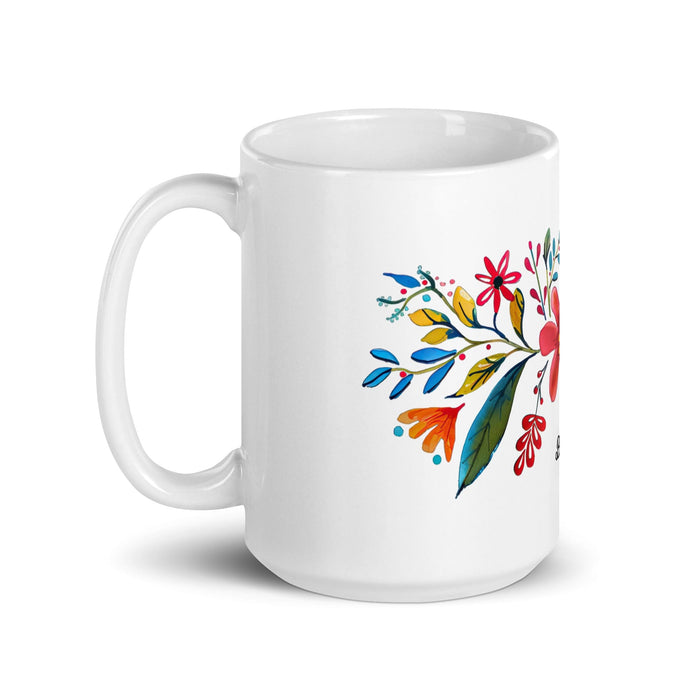 Brenda Exclusive Name Art Piece Home Office Work Coffee Mug Mexican Spanish Pride Gift Cup One-Of-A-Kind Calligraphy White Glossy Mug | B25 Mexicada